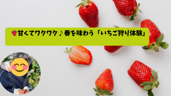 🍓甘くてワクワク♪春を味わう「いちご狩り体験」